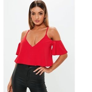 Missguided red bodysuit